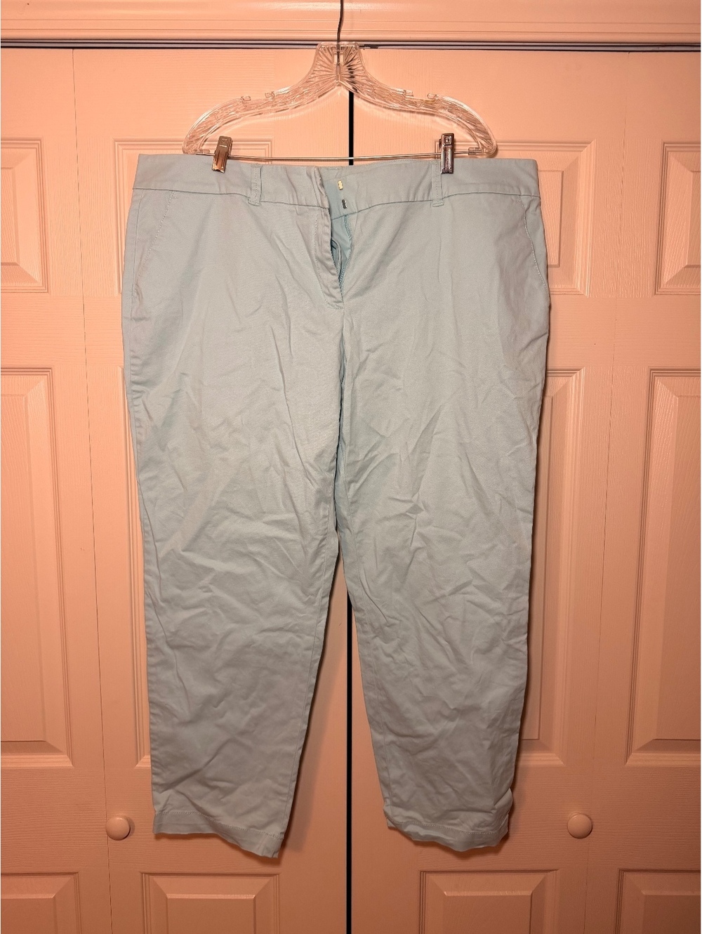 Talbots The Daily Ankle Light Blue Cropped Pants Size 18W
